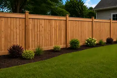 Custom wood privacy fence style example